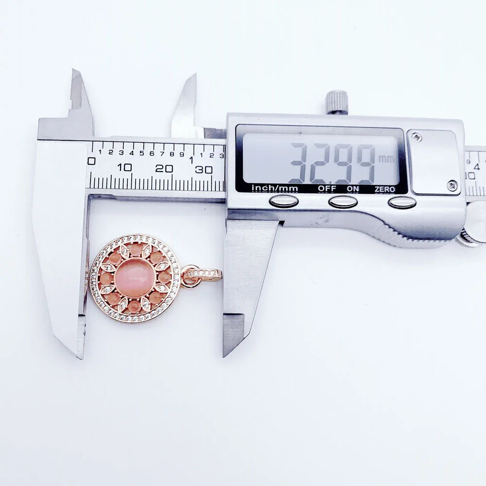 Damen-Charm-Anhänger Ornament Roségold romantisch II aus Sterlingsilber