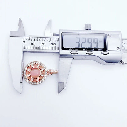 Damen-Charm-Anhänger Ornament Roségold romantisch II aus Sterlingsilber