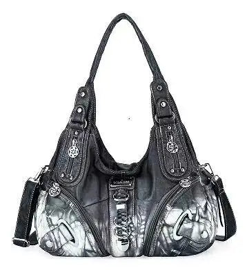 Damen-Schultertasche Großes Fassungsvermögen Mit Tie-Dye Muster Und Griff Im Vintage-Stil Für Alltag Und Freizeit