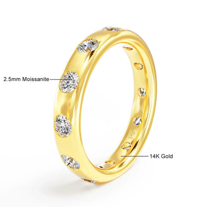 Damen-Verlobungsring Aus 14K Gelbgold Mit Moissanit Stein Und Echtheitszertifikat Für Hochwertigen Verlobungsantrag