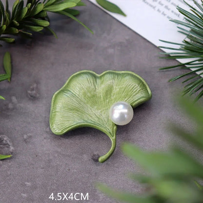 Brosche Pflanze Perle Handgemacht Retro Corsage Damen Mantel