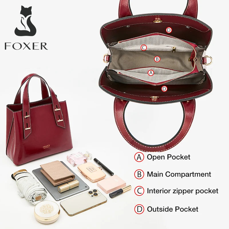 Damen Handtasche aus Split-Leder mit Crossbody Fashion Bags