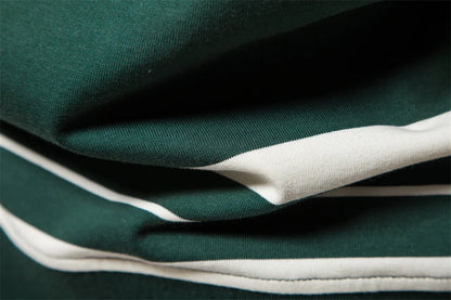 Herren Langarm Polo Shirt aus Baumwolle mit gestreiftem Reißverschluss