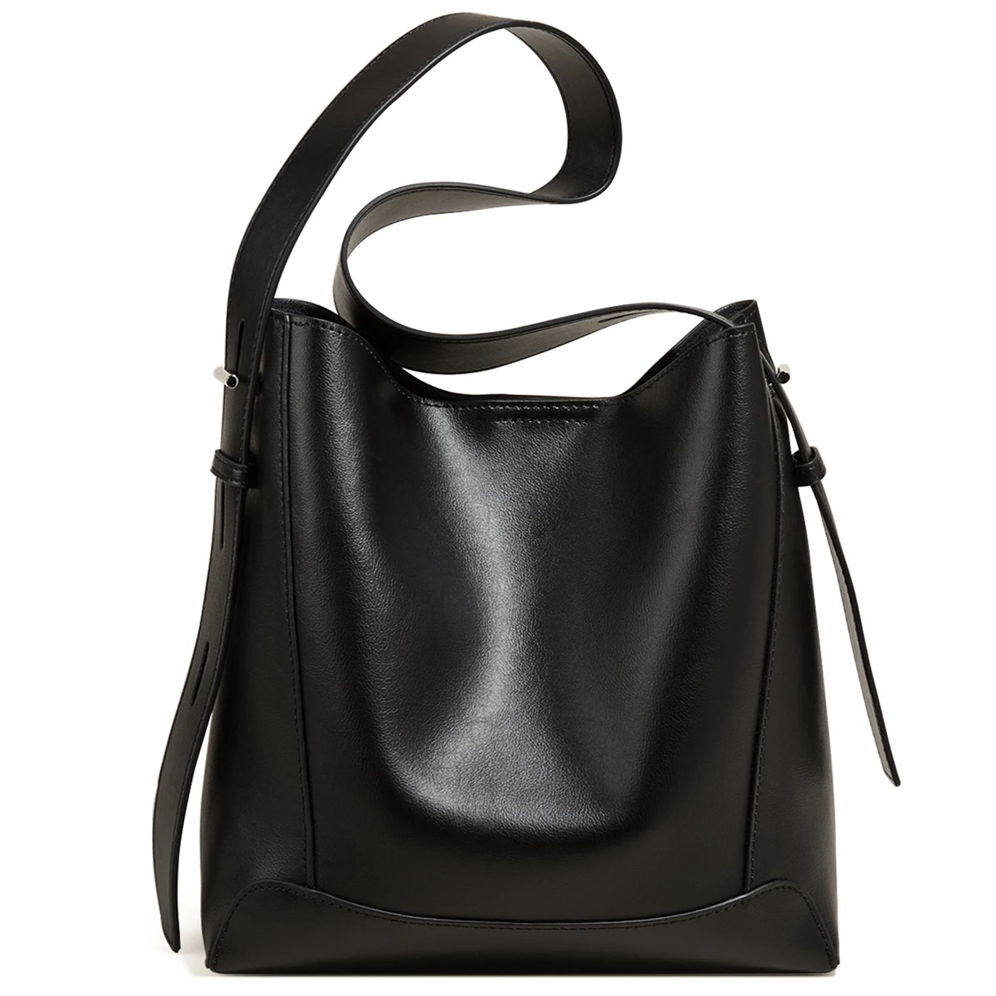 Damen Schultertasche aus Leder im klassischen Stil Große Tote für Büro