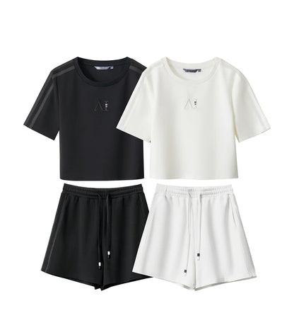 Damen Shorts im lässigen Stil mit Aushöhlung und elastischer Taille