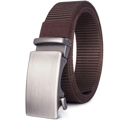 Herren Nylon Canvas-Gürtel Schnellverschluss Casual Army 3,6 cm