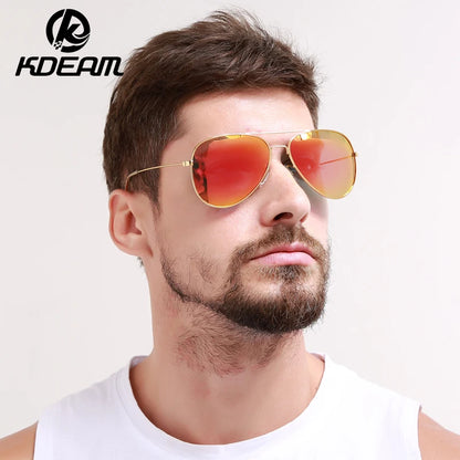 Sonnenbrille Pilot übergroß polarisiert 62mm UVA/UVB Etui Herren