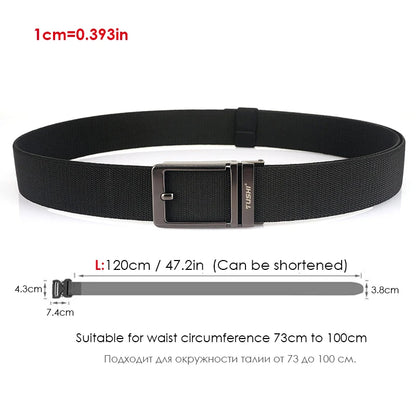 VATLY Herren Stretch-Gürtel 38mm mit Automatik-Schnalle aus Nylon