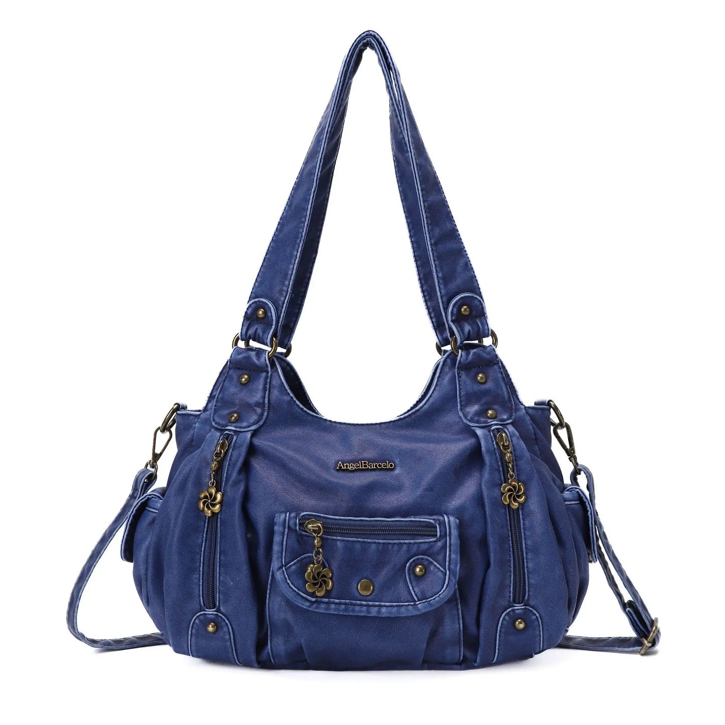 Damen-Schultertasche aus PU-Leder mit Reißverschluss und Mehrfachfächern Kompakter Alltagsbegleiter