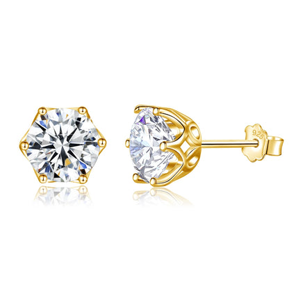 Damen-Ohrstecker Moissanit in Roségold mit GRA Zertifikat 0,3–3,0 Karat Brillanz