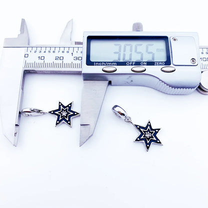 Damen-Charm-Anhänger schwarzer Stern Vintage II aus Sterlingsilber