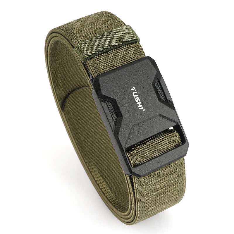 Herren-Gürtel aus Nylon mit magnetischem Schnellverschluss und elastischem Bund 35mm Breite