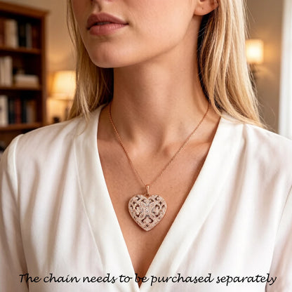 Damen-Charm-Anhänger Herz-Medaillon Glamour aus Sterlingsilber