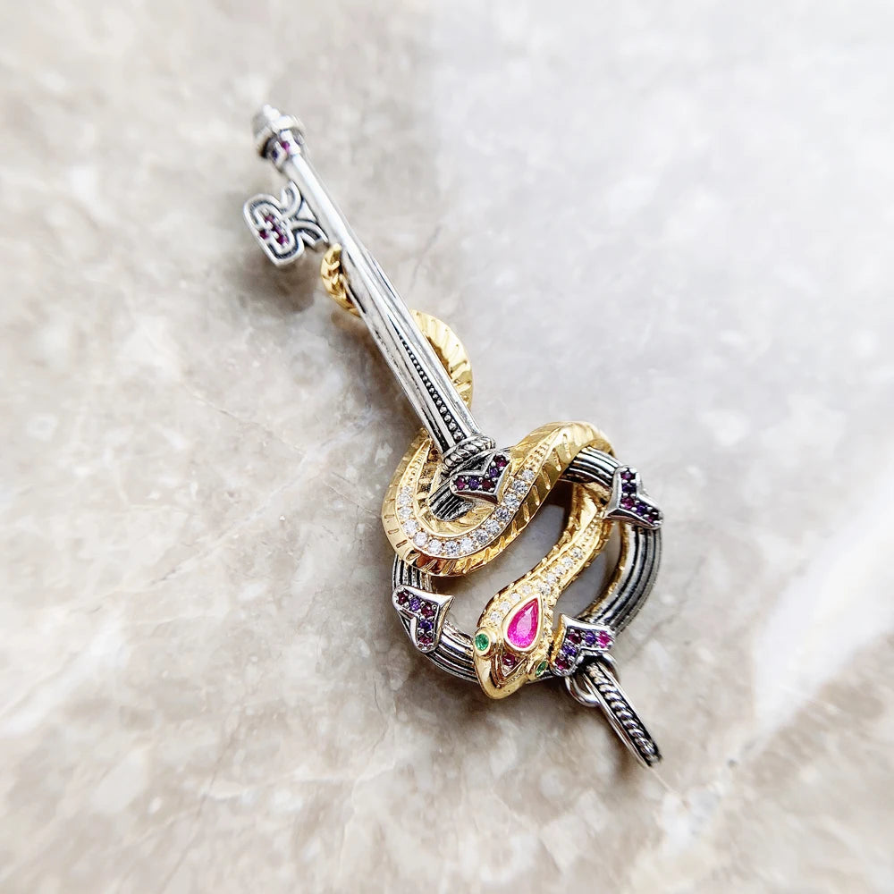 Damen-Charm-Anhänger Amulett magisch Natur Glück aus Sterlingsilber
