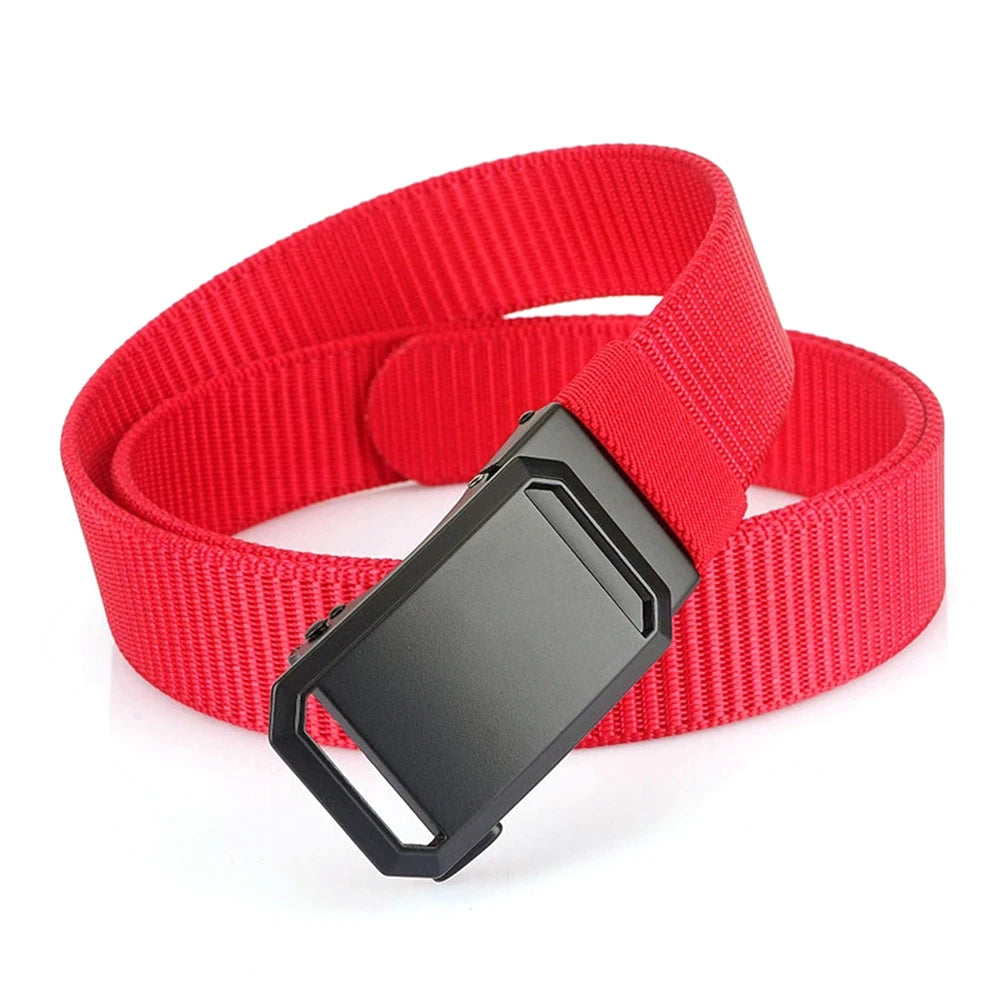 Herren-Gürtel aus Nylon mit Automatik-Schnalle, Robuster Alltags- und Outdoor-Begleiter, 3,4 cm Breit