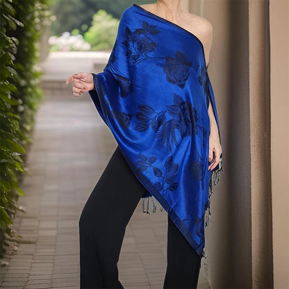 Damen Winterschal Kaschmir Plaid warm Pashmina Bandana Quaste B
