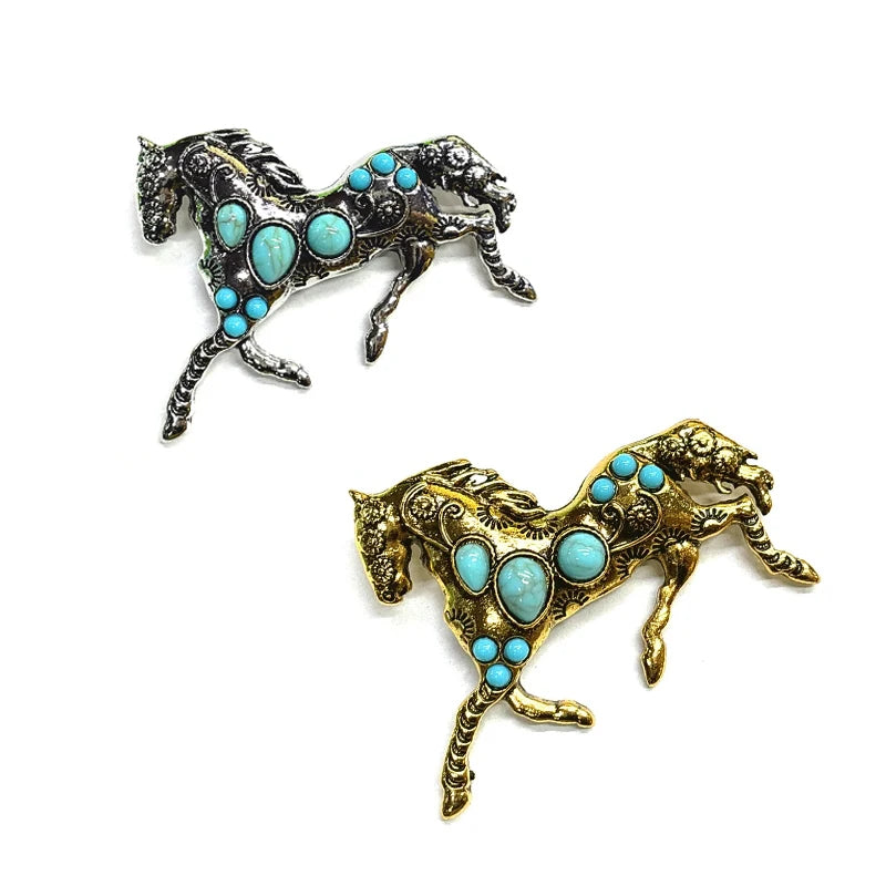 Brosche Pferd Metall Pin Schmuck Accessoire Geschenk Damen Herren