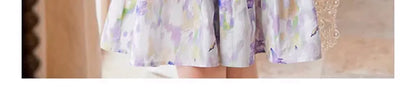 Sommerliches Mädchenkleid aus 100% Baumwolle mit kurzen Ärmeln und Tulpenblumenmuster – niedliche Freizeitkleidung für Kinder von 3 bis 14 Jahren