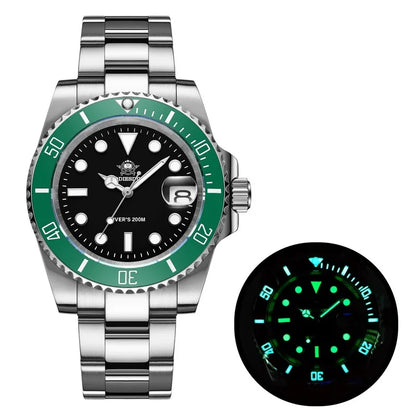 ADDIESDIVE TOP Men Classic Watch 316L Stainless Steel 200M Waterproof C3 Super Luminous Sport Luxury Quartz Watch Reloj Hombre
