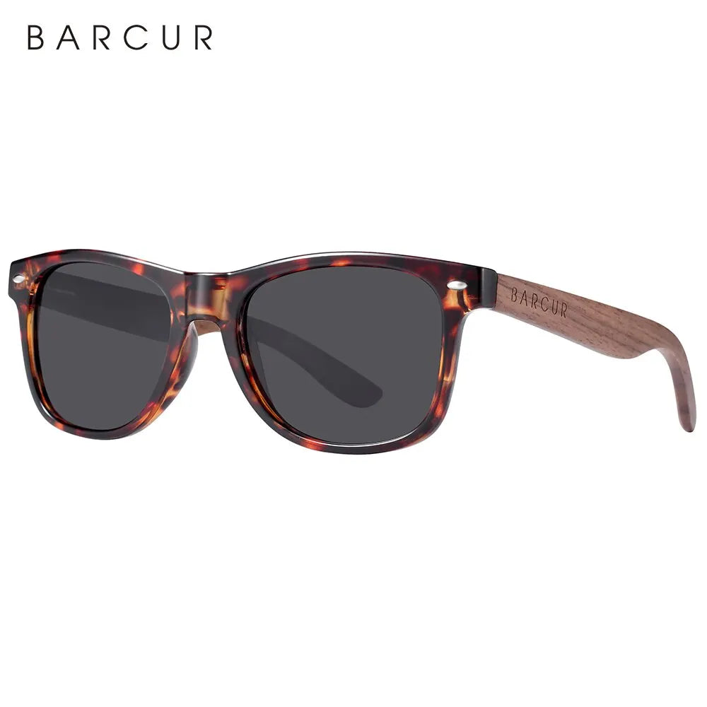 Sonnenbrille Naturholz Walnuss polarisiert Spiegel UV400 Herren