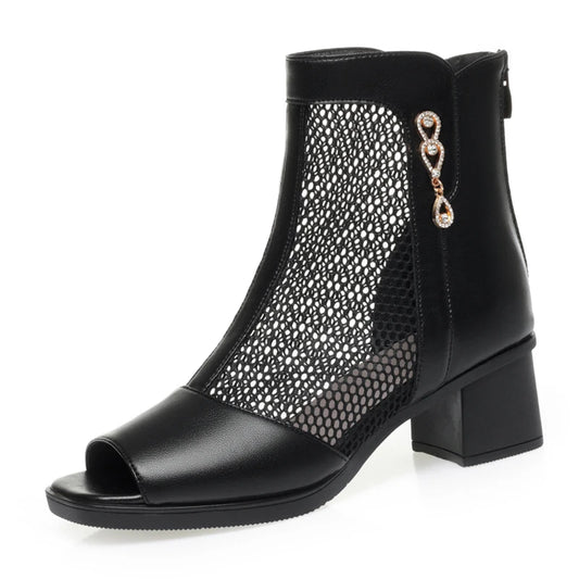 Damen Mesh Sandalen Atmungsaktiv Fischmaul