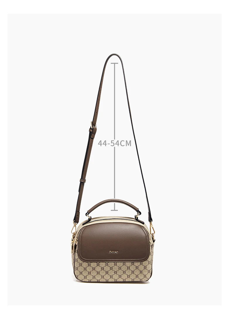 Damen Schultertasche aus PVC-Leder Im Vintage-Stil Crossbody