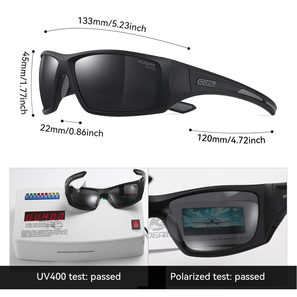 Sonnenbrille Radfahren TR90 polarisiert 1,2mm Glas Gummisteg Herren