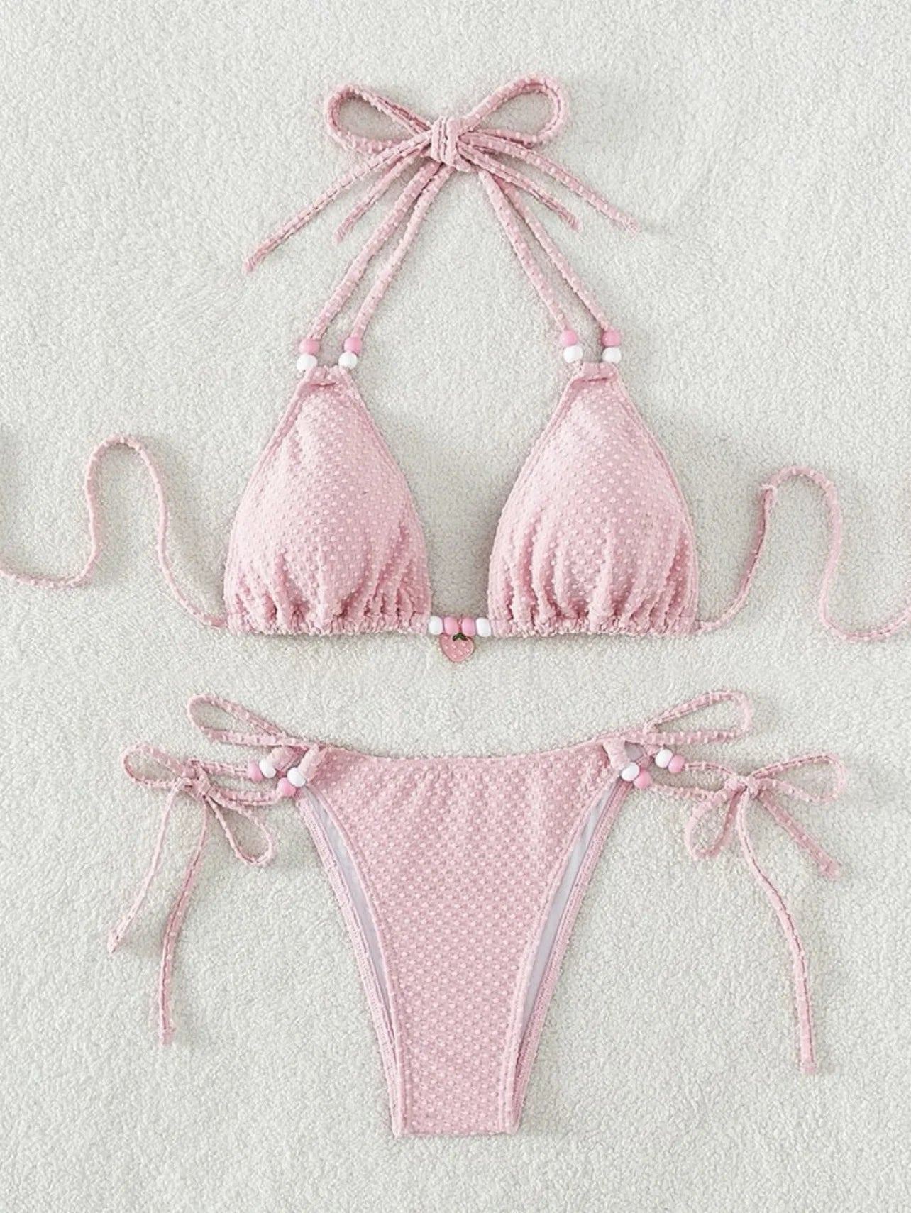 Gelbes Sexy-Bikini-Set mit Push-up für Damen – Brasilianischer Stil für Strand und Pool