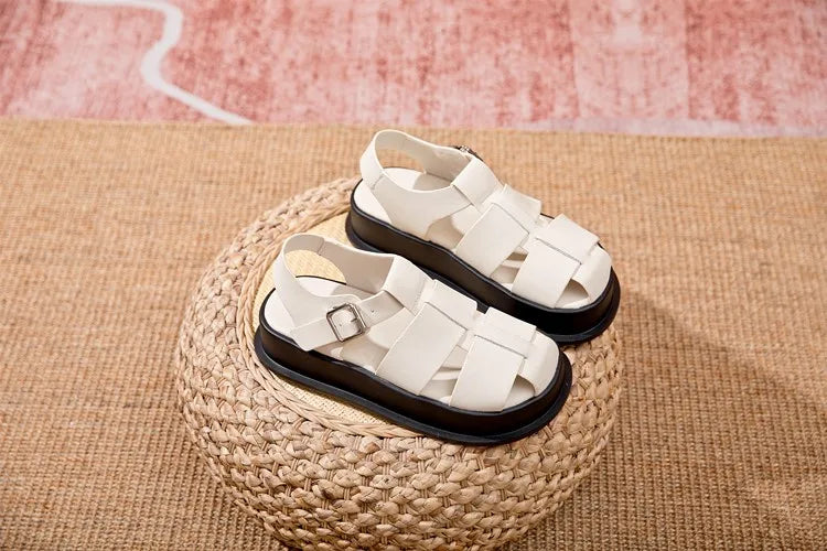 AIYUQI Women's Sandals Closed toe 2025 Summer New Women Roman Sandals Leisure Thick Soled Fashion Woven Women's Shoes Sandals