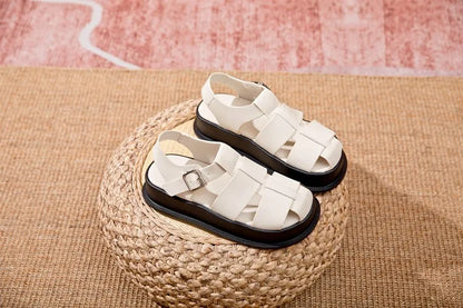 AIYUQI Women's Sandals Closed toe 2025 Summer New Women Roman Sandals Leisure Thick Soled Fashion Woven Women's Shoes Sandals