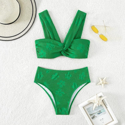 Blumiger Damen-Bikini mit brasilianischem Schnitt – ideal für Strand und Pool
