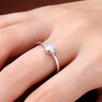 Damen-Schmuckset Halskette Ohrringe und Ring mit Moissanit