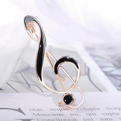 Brosche Musiknote Emaille Gold Symbol Kleidung Schal Abzeichen Damen