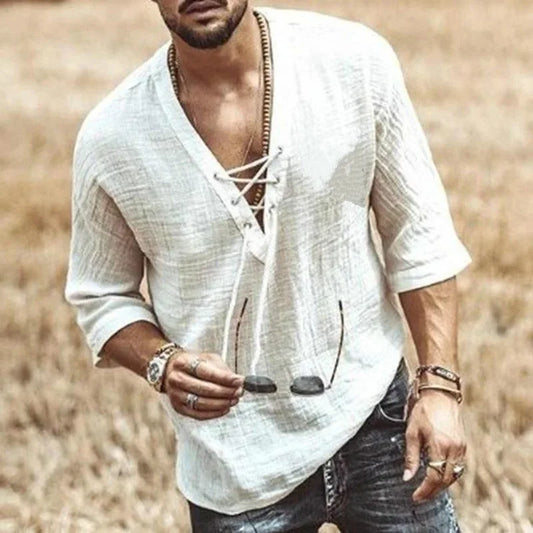 Leichte Herren-Jeans in Sommerfarben mit Ripped-Design – Stretch-Slim-Straight für lässigen Look im koreanischen Stil