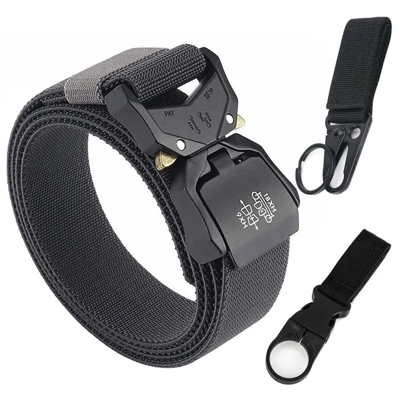 Unisex-Gürtel Schnellverschluss aus Nylon Elastisch 3,8 cm Breite Robuste Verarbeitung Alltagstauglich