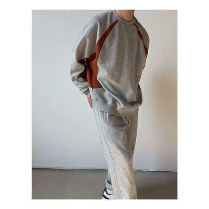 Lässiger Herren-Raglanpullover mit Y2K-Print und Rundhalsausschnitt – ideal für Herbst und Winter
