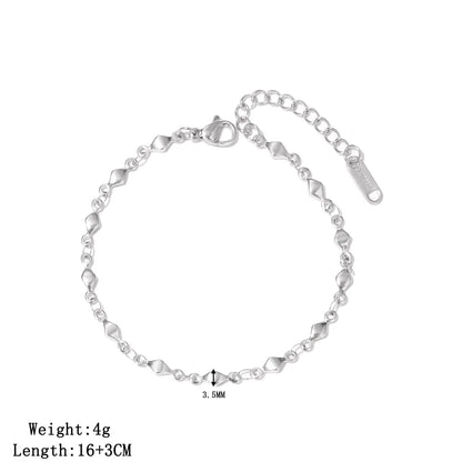 Damen-Gliederarmband geometrisch aus Edelstahl