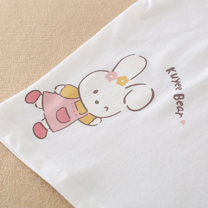 Mädchen-Shirt 2025, neues Kinder-Baby-Kurzarm-Top, junge Mädchen, niedliche Baumwollkleidung für Kinder im Alter von 2 bis 6 Jahren