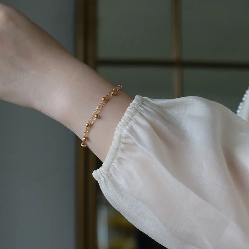 Damen-Armband Doppelperle koreanischer Trend