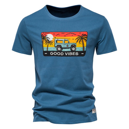 Herren T-Shirt aus Baumwolle mit hochwertigem Druck im lässigen Stil