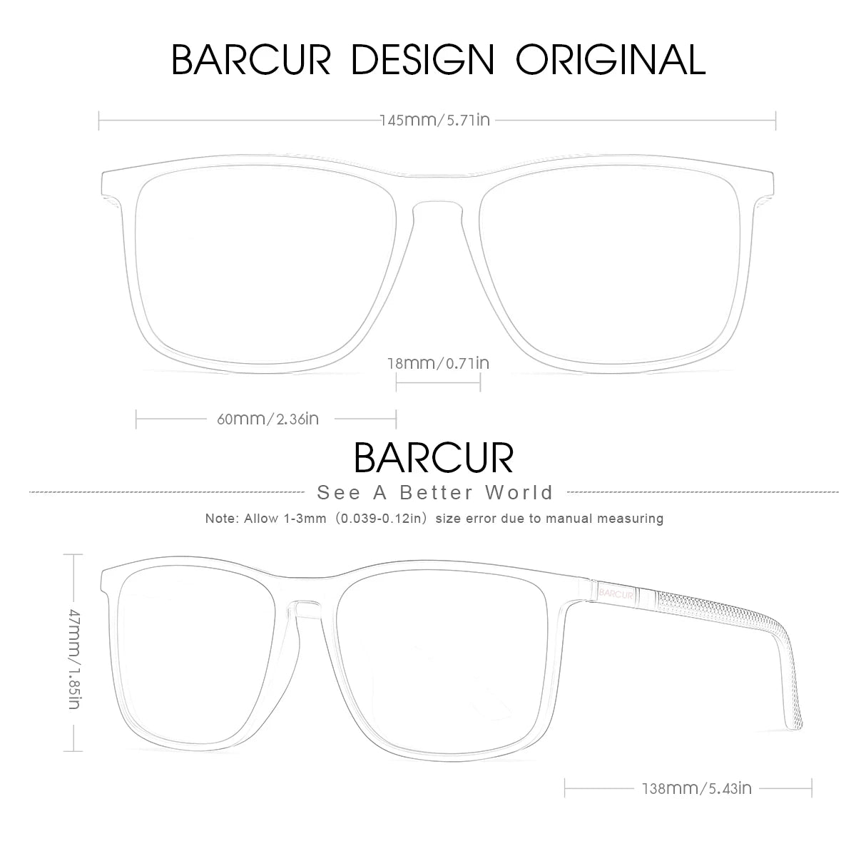 Sonnenbrille quadratisch Sport Polycarbonat polarisiert UV400 Herren