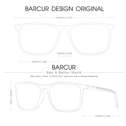 Sonnenbrille quadratisch Sport Polycarbonat polarisiert UV400 Herren
