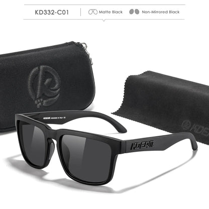 Sonnenbrille polarisiert bunt Outdoor Wandern Reißverschlussetui Unisex