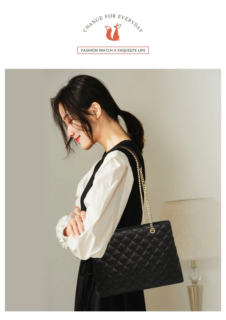 Damen Schultertasche mit gestepptem Design
