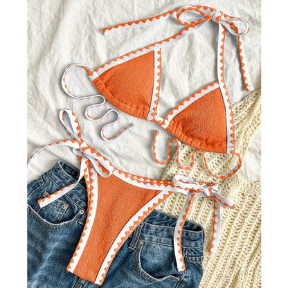 Sommerlicher Push-up-Bikini im brasilianischen Stil für Damen – ideal für Strand und Pool