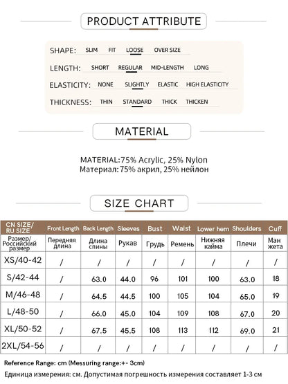 Damen-Strickjacke V-Ausschnitt Nerz-Imitat locker dick Winter