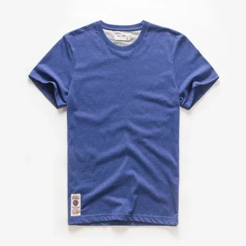 Männer T-Shirt aus Baumwolle im klassischen O-Ansatz mit hochwertiger Verarbeitung
