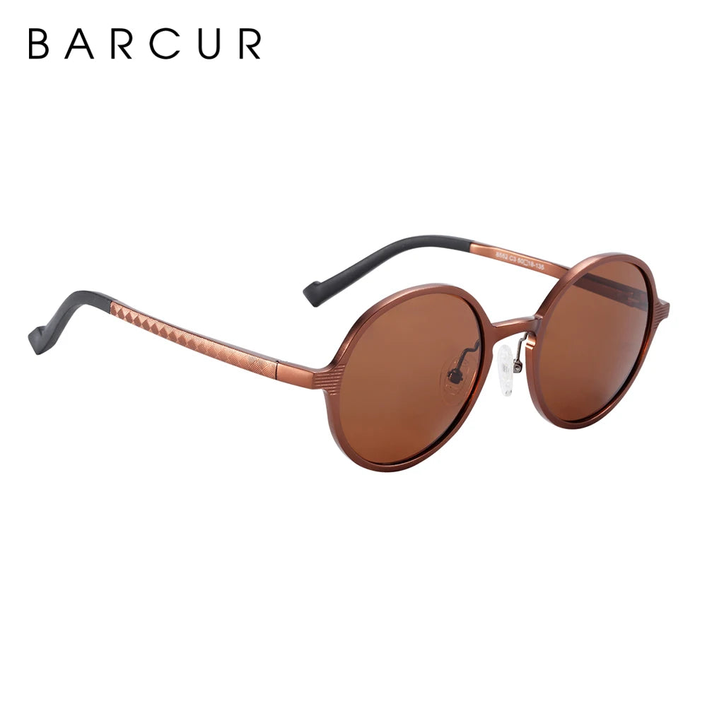 Sonnenbrille rund schwarz Retro Vintage polarisiert UV400 Herren Damen