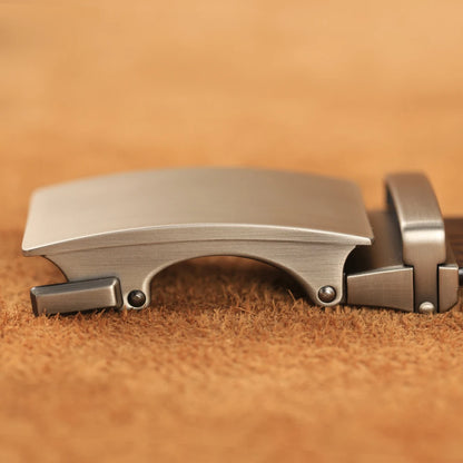 Herren Echtleder-Gürtel Krokodilmuster 3,5 cm Automatik-Schnalle Luxus Rindsleder