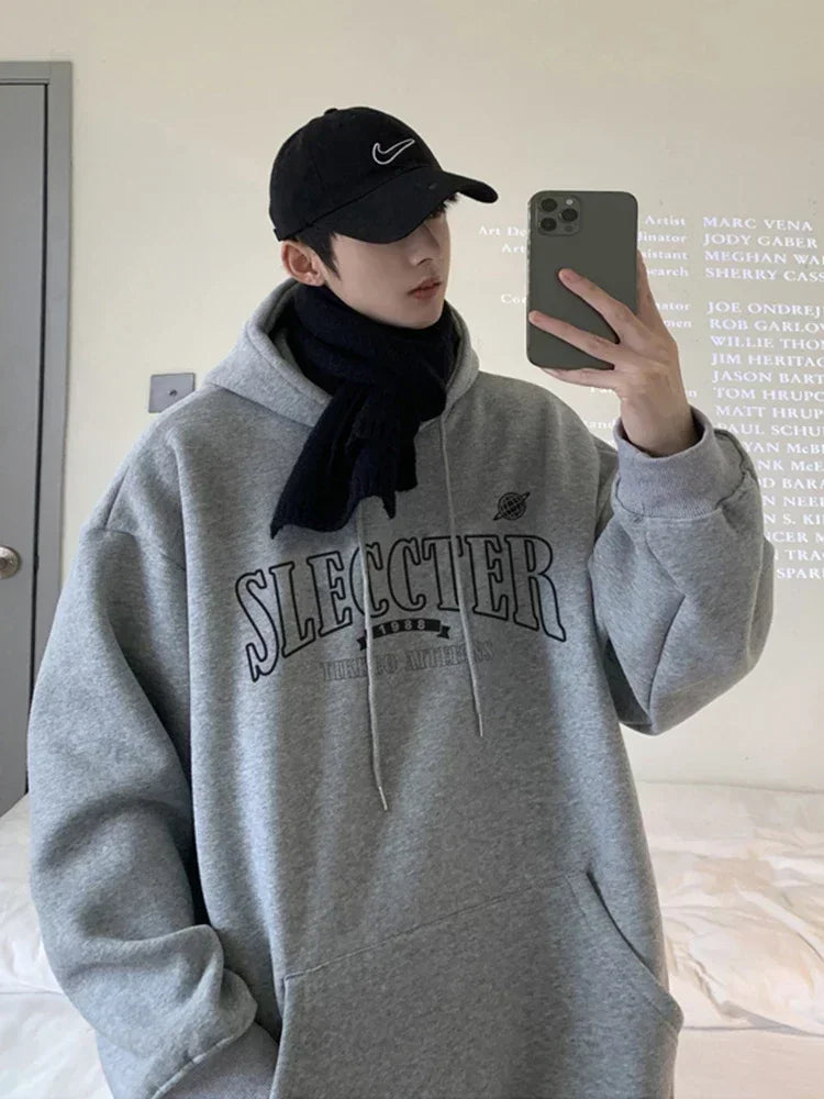 Herren Kapuzenpullover im Y2K Vintage Stil mit Taschen für den Herbst
